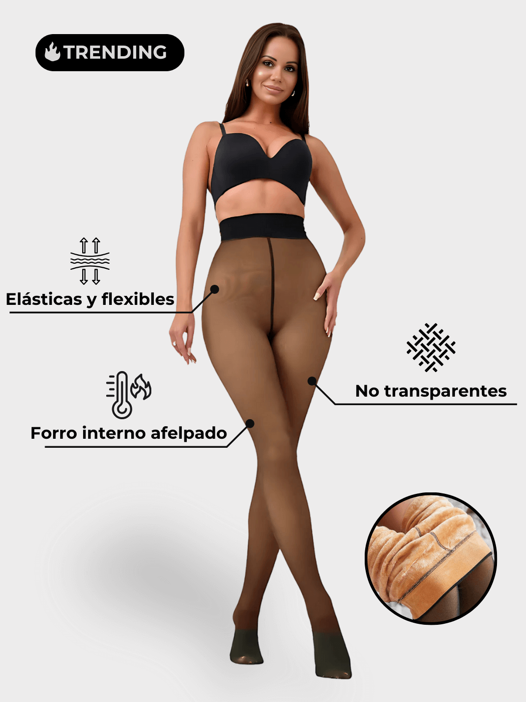 Translucent Fleece Tights Vivienne