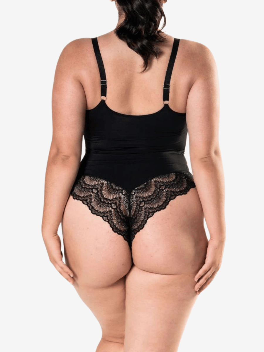 Half Laced Snatched Shapewear Bodysuit