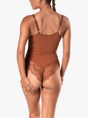 Half Laced Snatched Shapewear Bodysuit